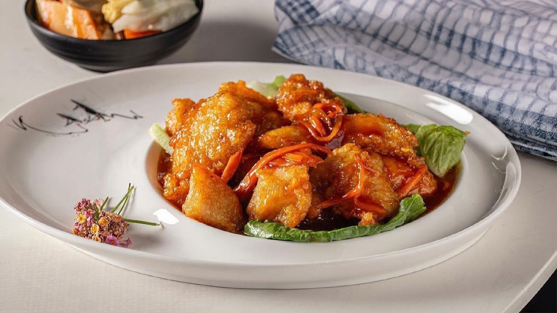 Filetes de tilapia con salsa agridulce